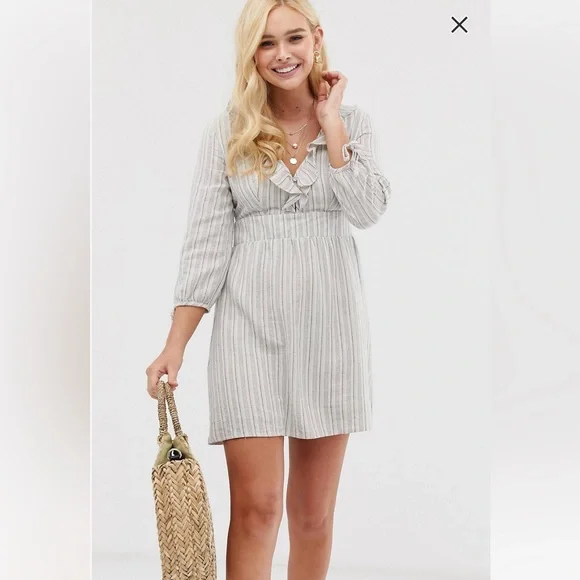 gilli anissa knit dress Gilli Fit & Flare Ruffle Neck Dress